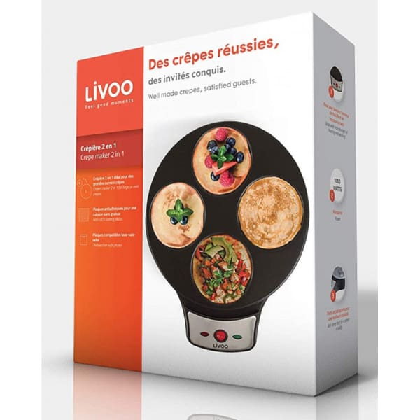 Crêpière LIVOO 2en1 Noir (DOC143) Crêpière LIVOO 2en1 Noir (DOC143)